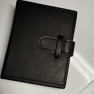 Elegant Black Leather Card Holder